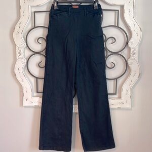ANTHROPOLOGIE MODCLOTH HIGH WAIST SIDE ZIP STRETCH TROUSERS BLACK SIZE SMALL